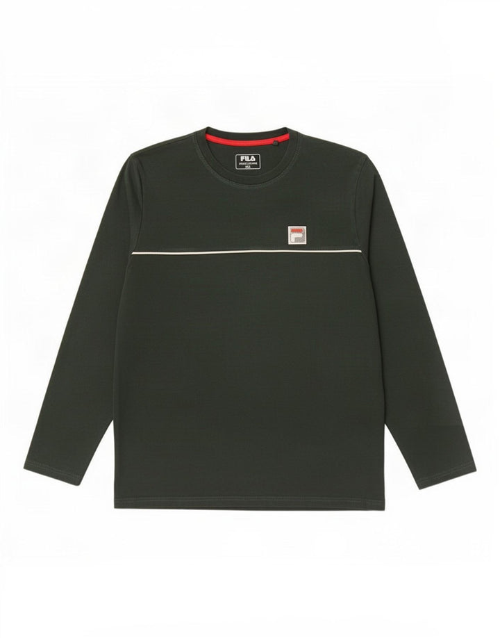 Fila Herren Top Langarm 2XL Grüne Baumwolle
