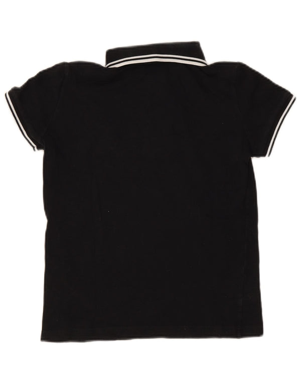 Fred Perry Damen Crop Poloshirt UK 6 XS Schwarz Baumwolle