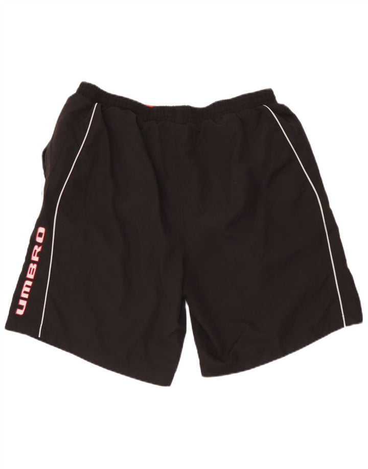 Umbro Herren-Badeshorts mit Grafik, 2XL, schwarzes Polyester