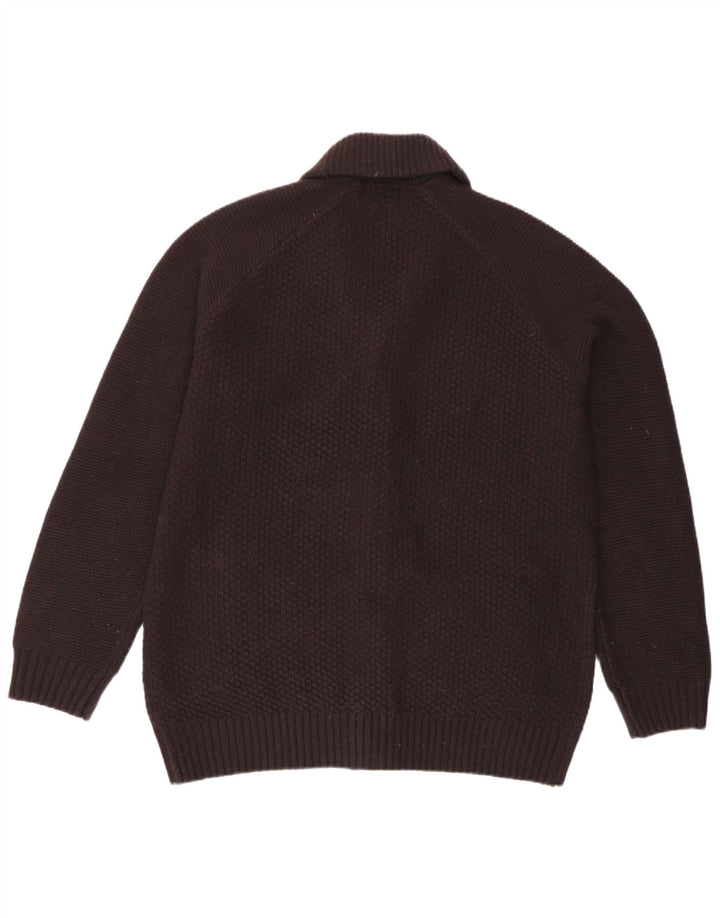Marks & Spencer Herren-Strickjacke, groß, braun, Acryl