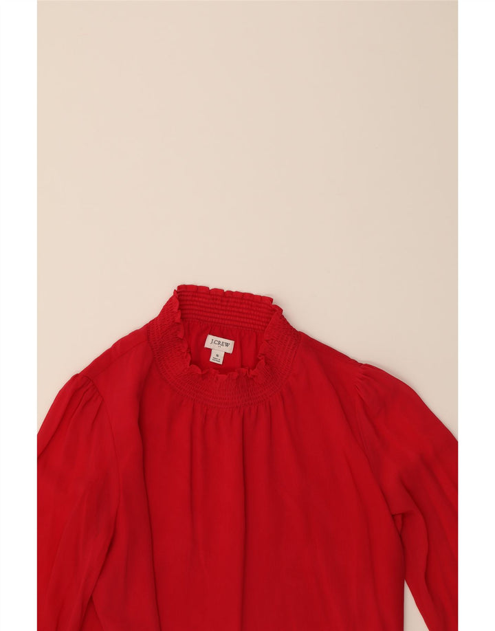 J. CREW Womens Oversized Long Sleeve Blouse Top UK 10 Small Pink Polyester Vintage J. Crew and Second-Hand J. Crew from Messina Hembry 