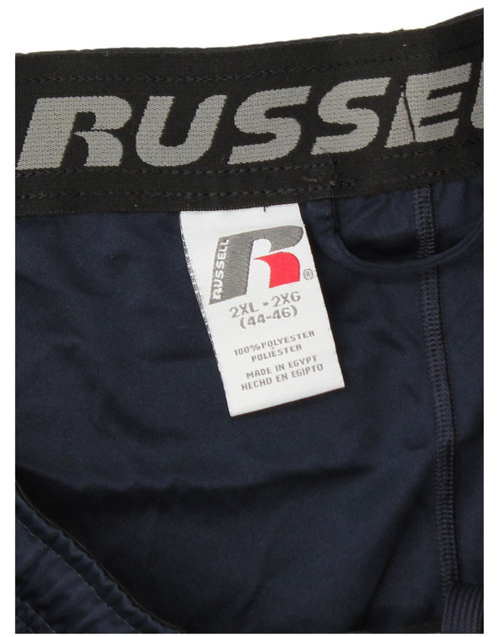 RUSSELL ATHLETIC Herren Dri-Power Sportshorts 2XL Marineblau Polyester