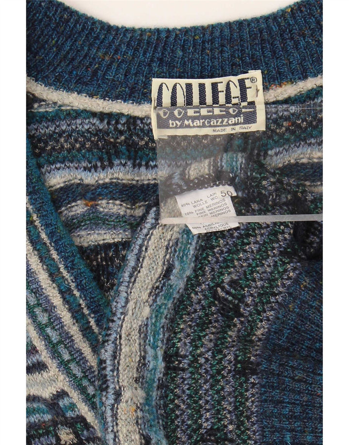 Marcazzani Herren-Strickjacke IT 50 Medium Mehrfarbig Fair Isle