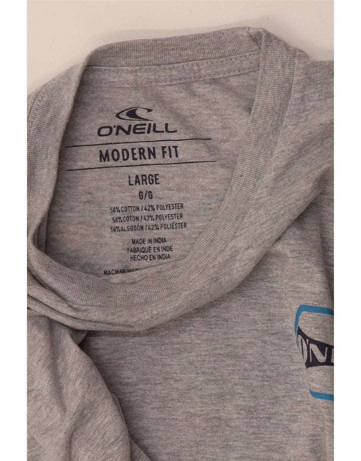 O'Neill Herren Modern Fit Graphic T-Shirt Top Large Grau Baumwolle