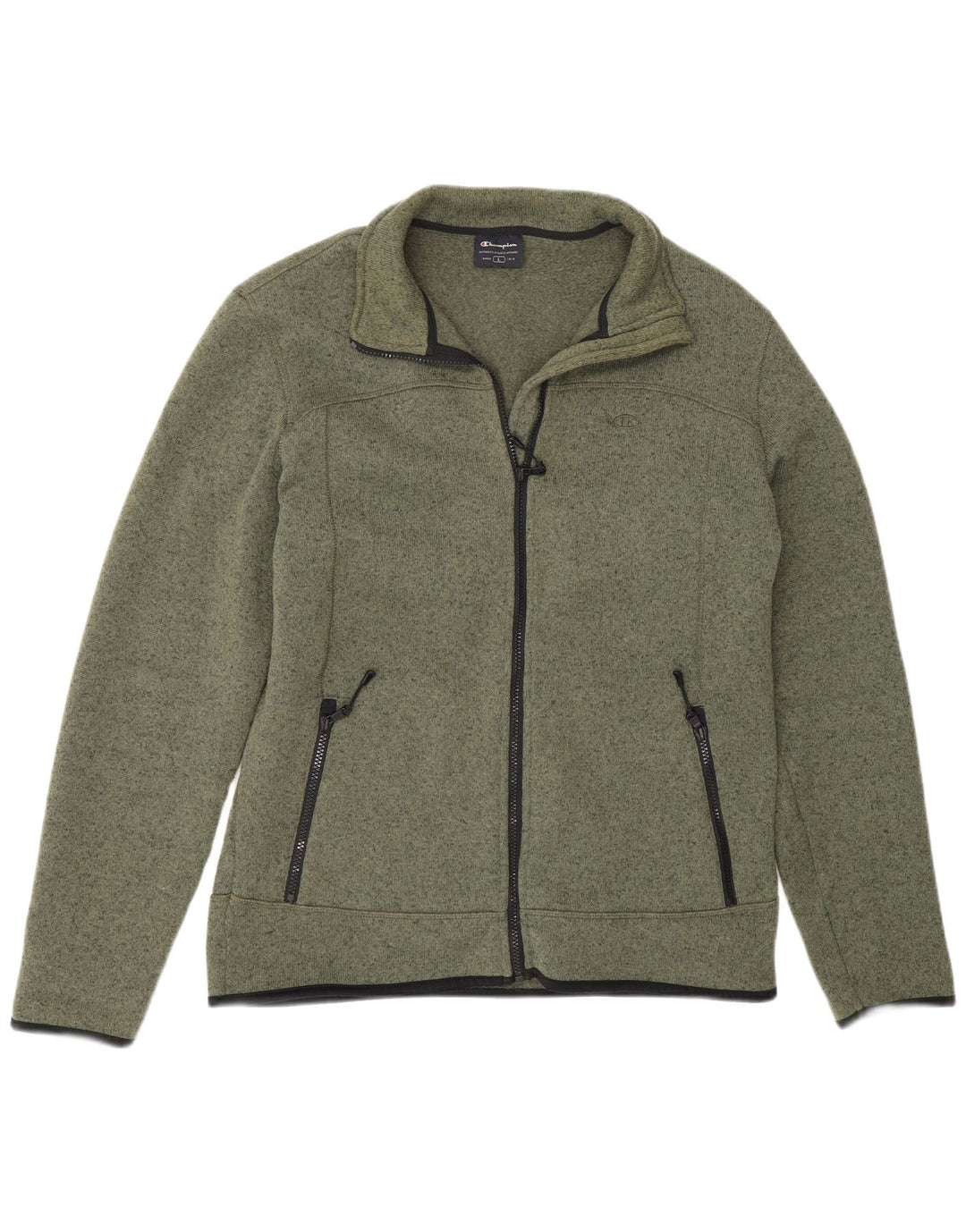 Champion Herren-Trainingsanzugoberteil, großes, khakifarbenes geflecktes Polyester