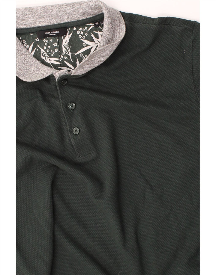 JACK & JONES Mens Polo Shirt XL Green Vintage Jack & Jones and Second-Hand Jack & Jones from Messina Hembry 