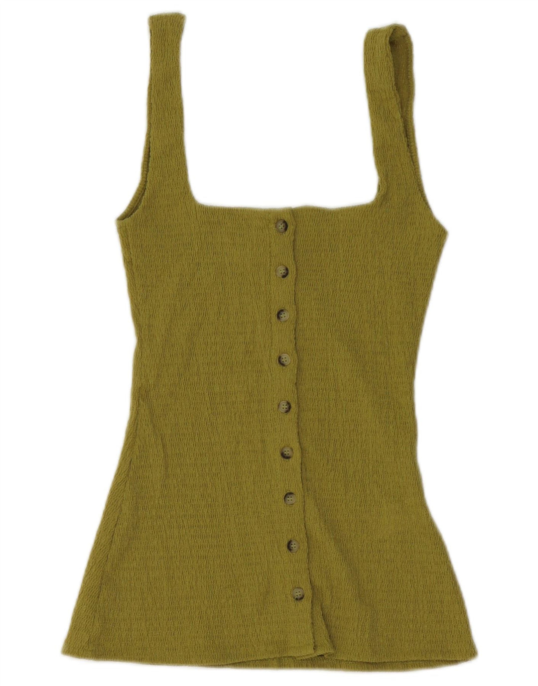 Zara Damen Weste Top UK 12 Mittelgrünes Polyester