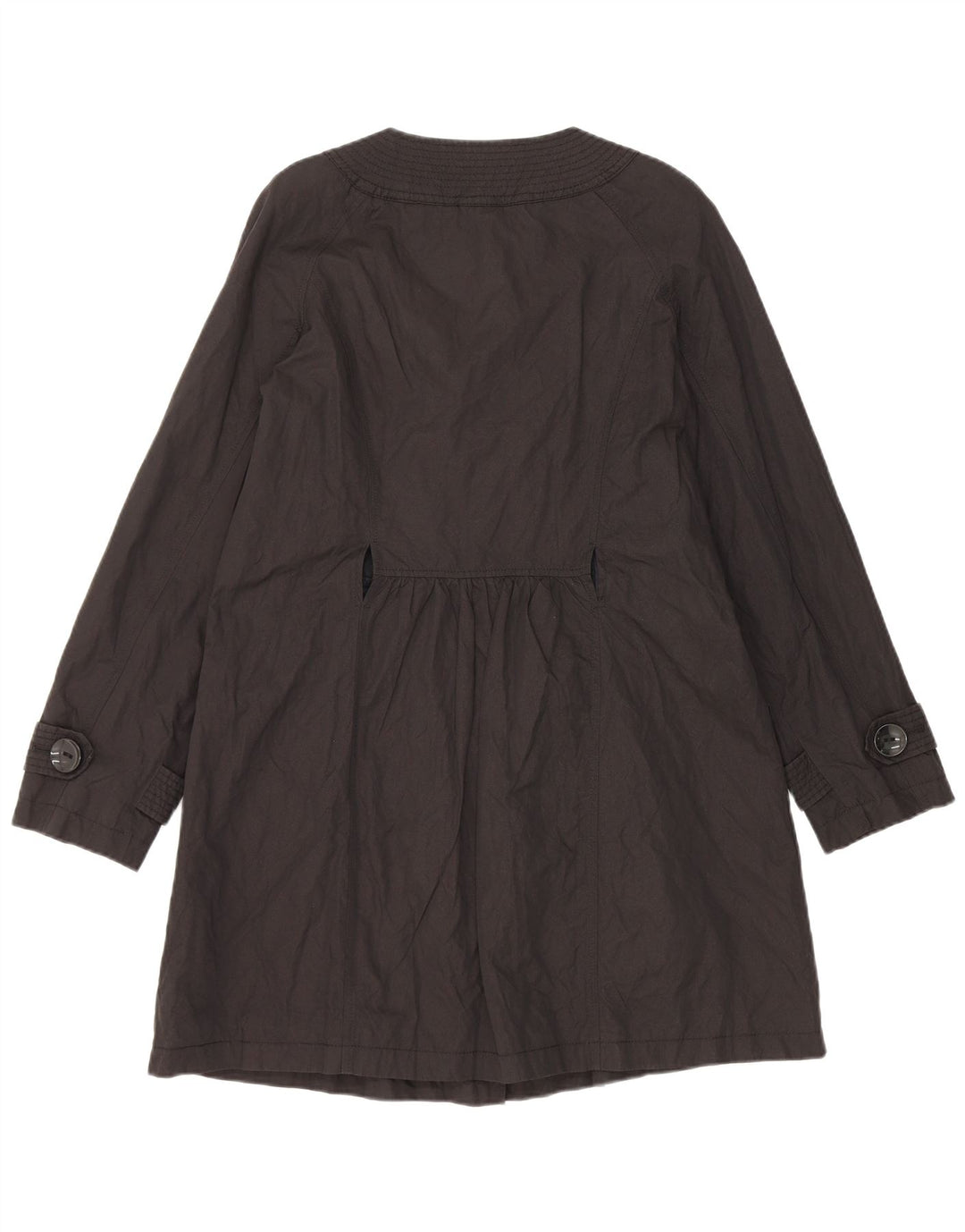 Marks & Spencer Damen Autograph Trenchcoat UK 14 Mittelschwarze Baumwolle