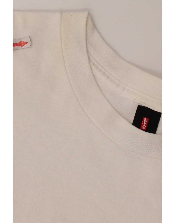Levi's Herren-T-Shirt mit Grafik, Größe L, aus weißer Baumwolle