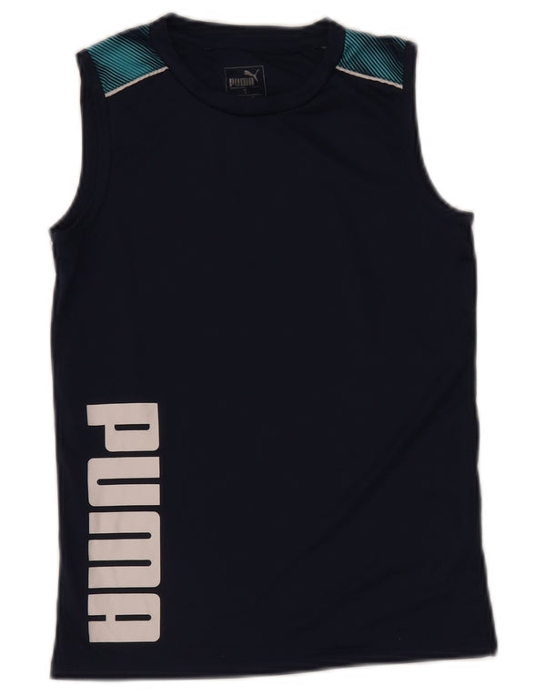 PUMA Jungen Graphic Vest Top 7-8 Jahre Marineblaues Polyester