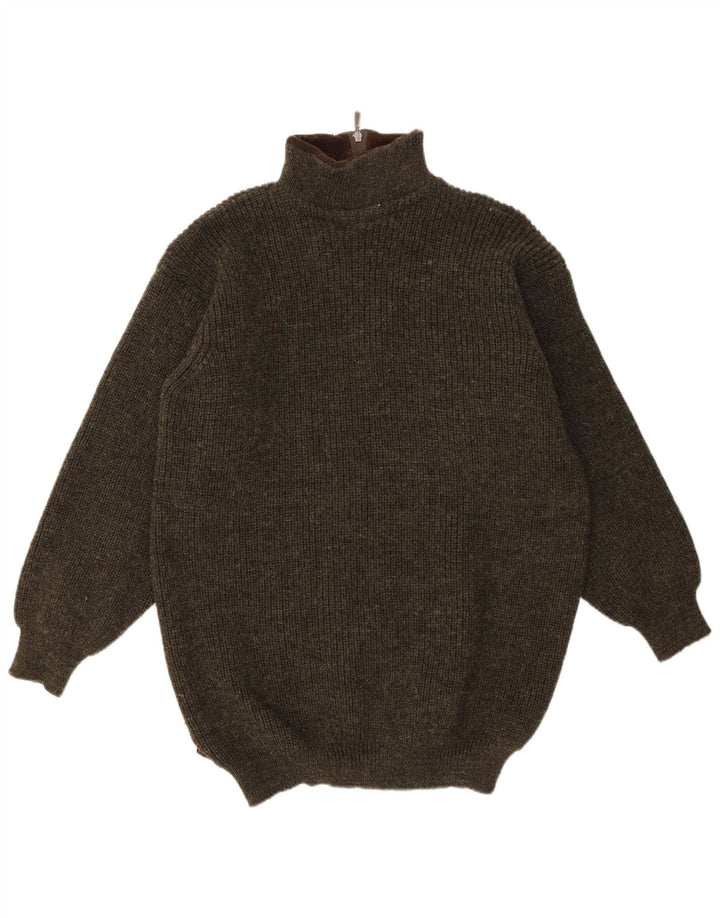 Barbour Herren-Pullover mit Reißverschluss, XL, Khaki, Schurwolle