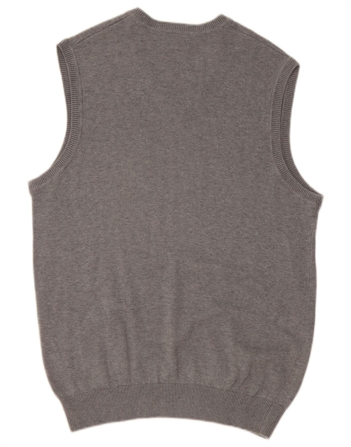 Lacoste Herren-Weste-Tanktop, Größe 3, kleine graue Baumwolle