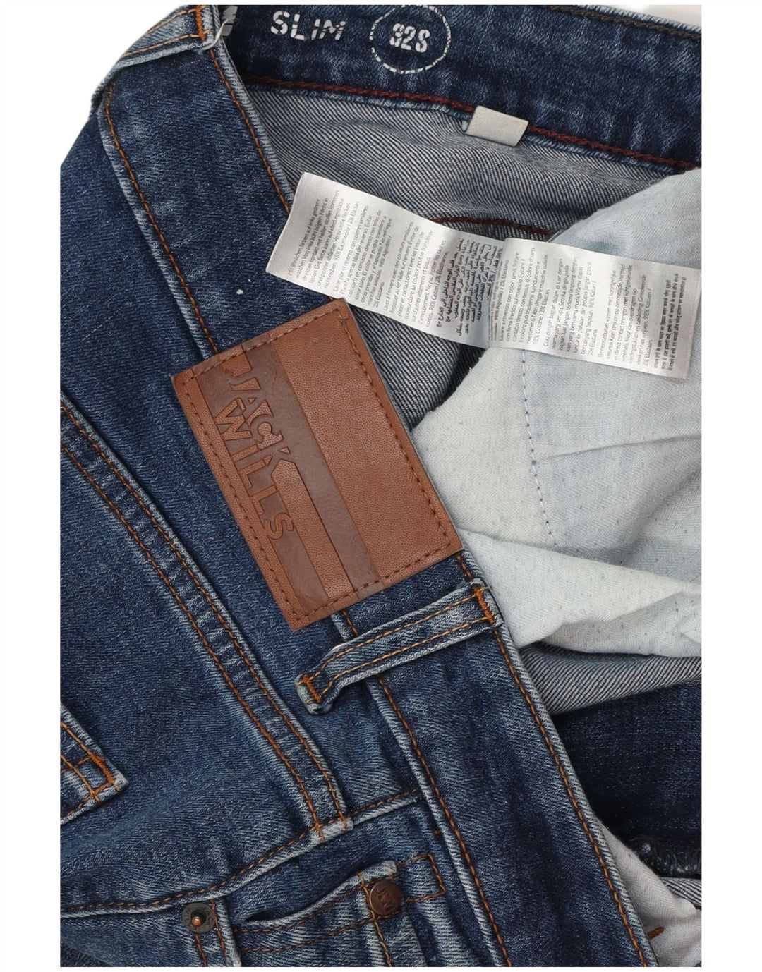 Jack Wills Slim-Jeans für Herren, W32, L29, Blau, Baumwolle