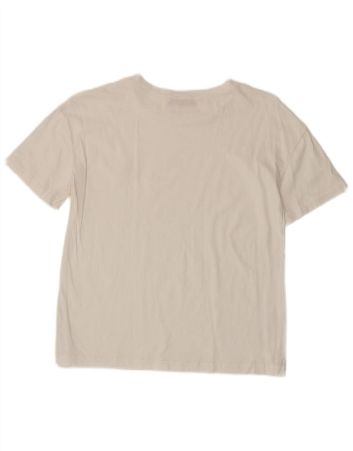 ZARA Damen T-Shirt Top UK 10 Small Weiß