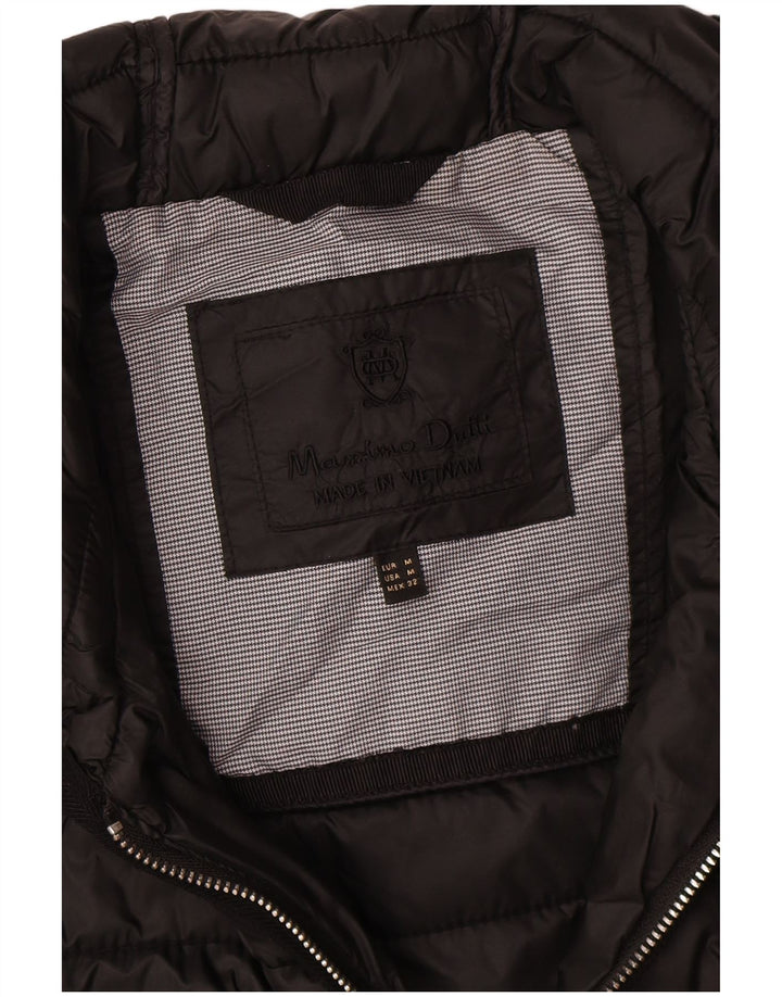 Massimo Dutti Wattierte Damenjacke mit Kapuze, UK 14, mittelschwarz