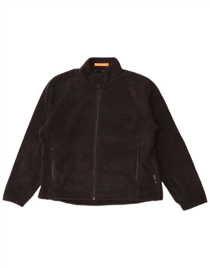 Eddie Bauer Damen Übergroße Fleecejacke UK 18 XL Schwarz Polyester