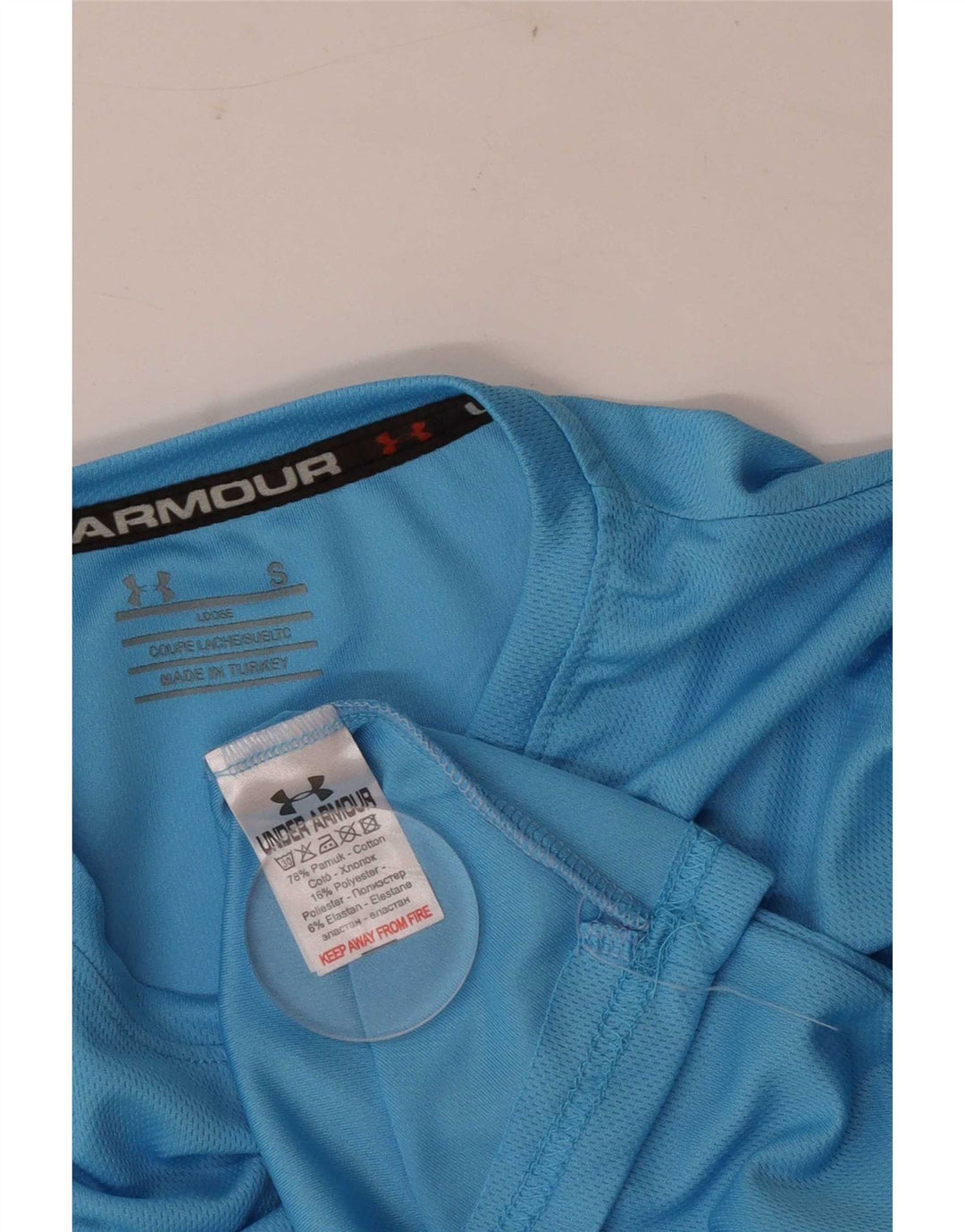 Under Armour Herren T-Shirt Top Small Blau Baumwolle