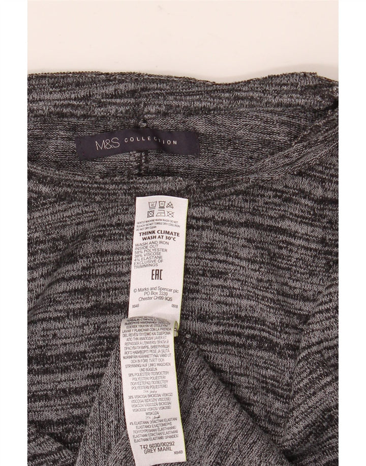 Marks & Spencer Damen Pulloverkleid UK 18 XL Grau meliertes Polyester