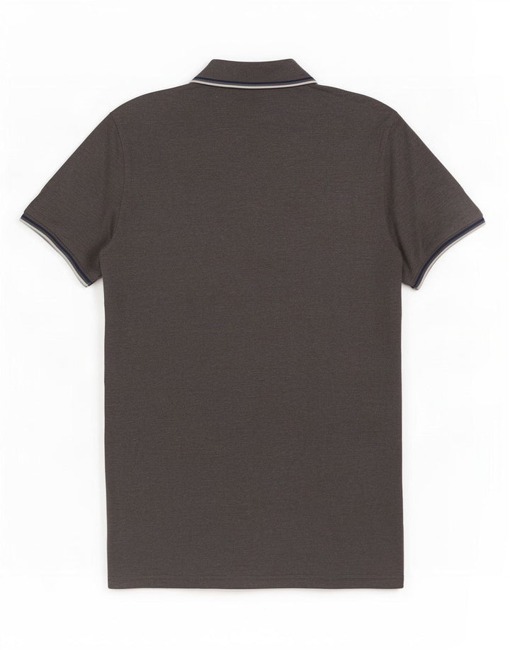 Champion Herren-Poloshirt, groß, grau gestreift, Baumwolle
