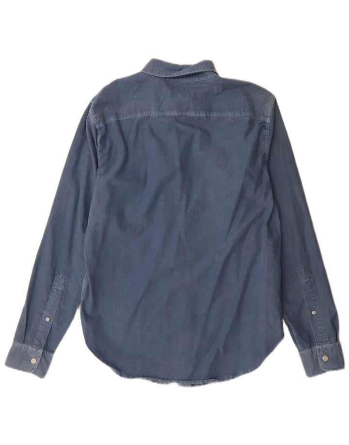 Abercrombie & Fitch Herrenhemd aus mittelblauer Baumwolle