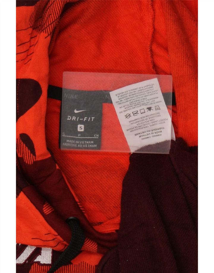 Nike Herren Dri Fit Graphic Hoodie Pullover Small Orange Camouflage Polyester