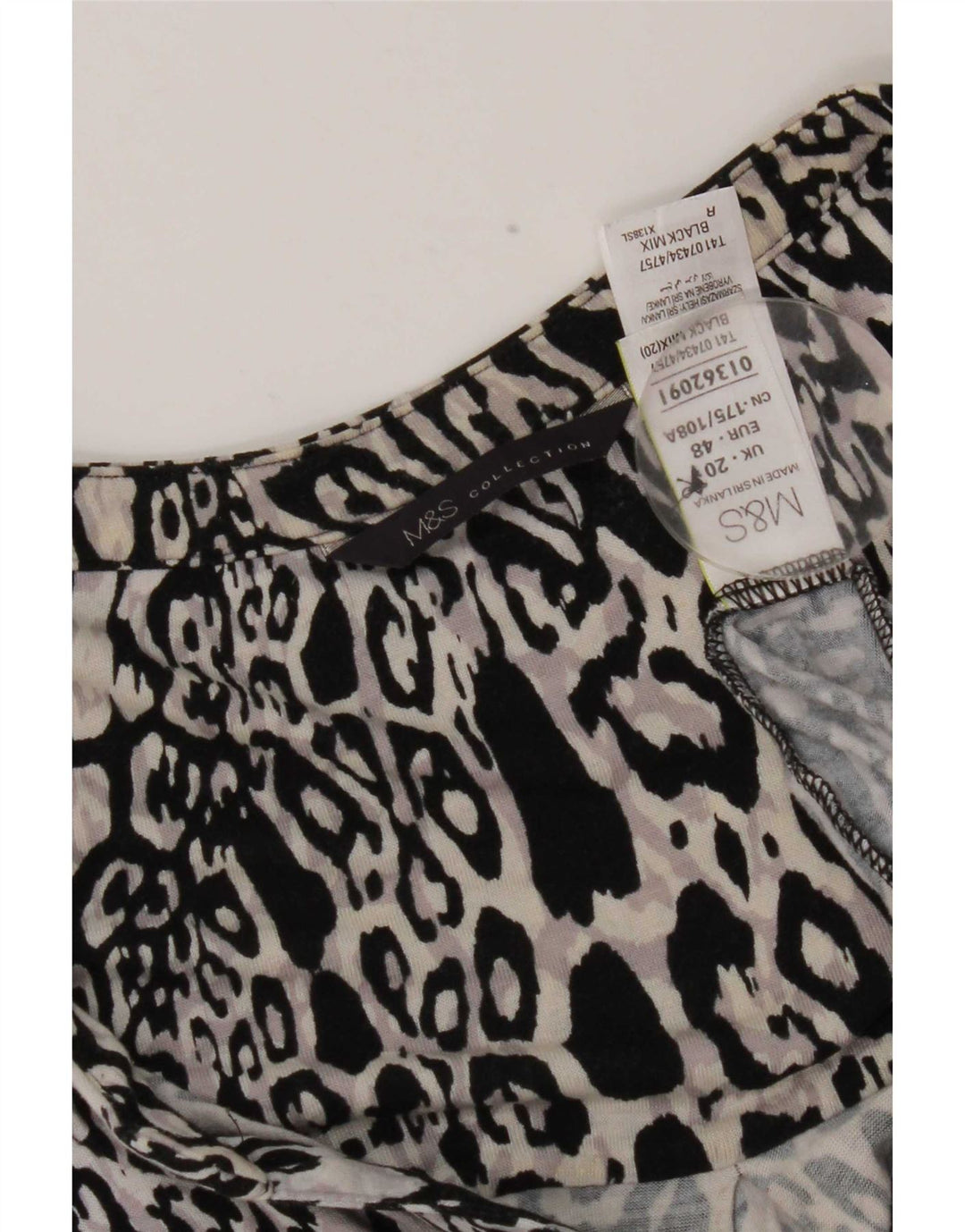 Marks & Spencer Damen Blusenoberteil UK 20 2XL Mehrfarbiger Tierdruck