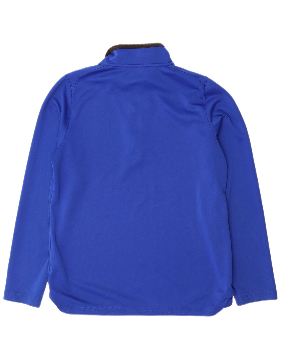 Reebok Herren-Trainingsanzug-Oberteil mit grafischem Reißverschluss und Halsausschnitt, großes, blaues Polyester