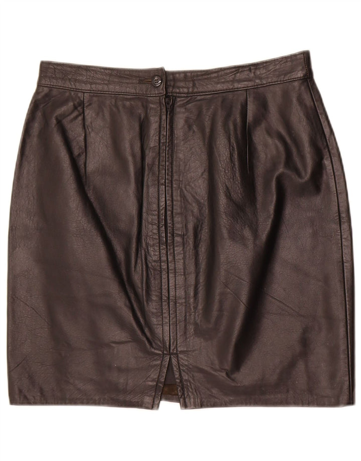 Vintage Damen Lederrock W30 Medium Schwarz