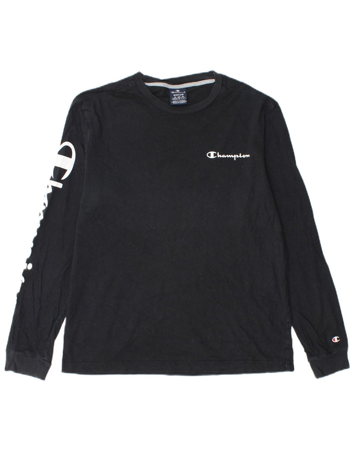 Champion Herren Graphic Top Langarm Medium Schwarz