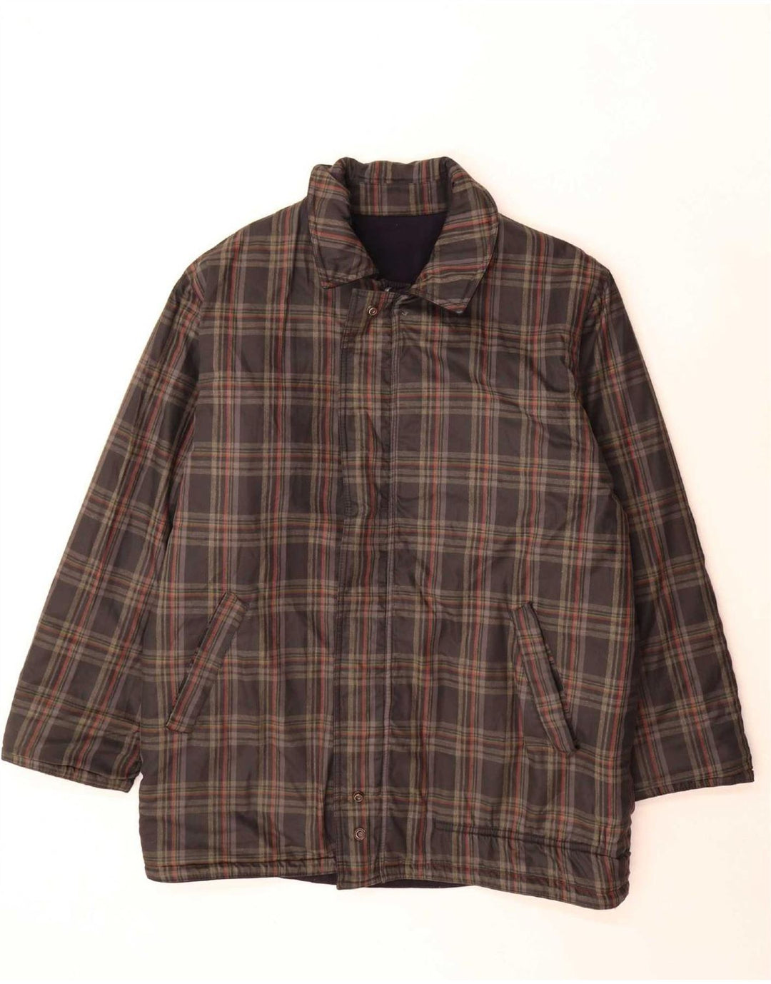 North Pole Herren Wendemantel UK 42 XL Marineblaue Wolle