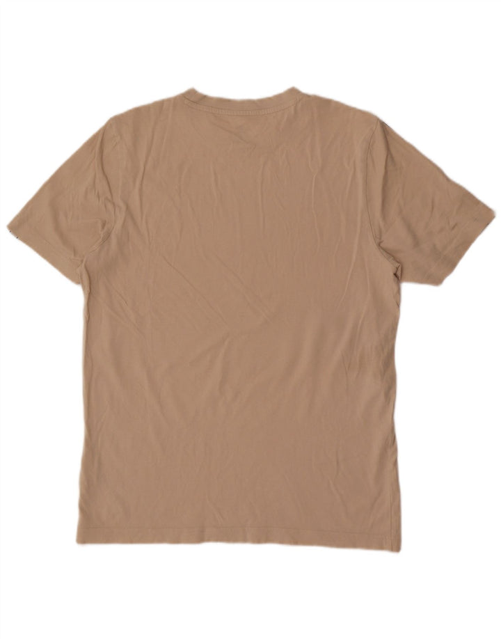 Puma Herren Grafik-T-Shirt-Oberteil aus mittelbeigefarbener Colourblock-Baumwolle
