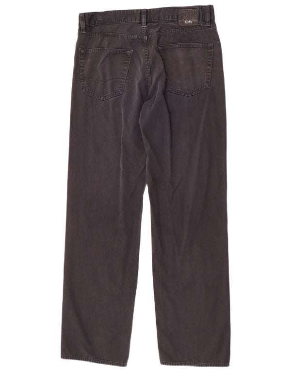 Hugo Boss Herren Straight Jeans W32 L32 Schwarz