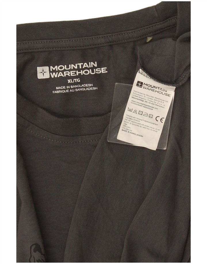 Mountain Warehouse Herren-T-Shirt mit Grafik, XL, graue Baumwolle