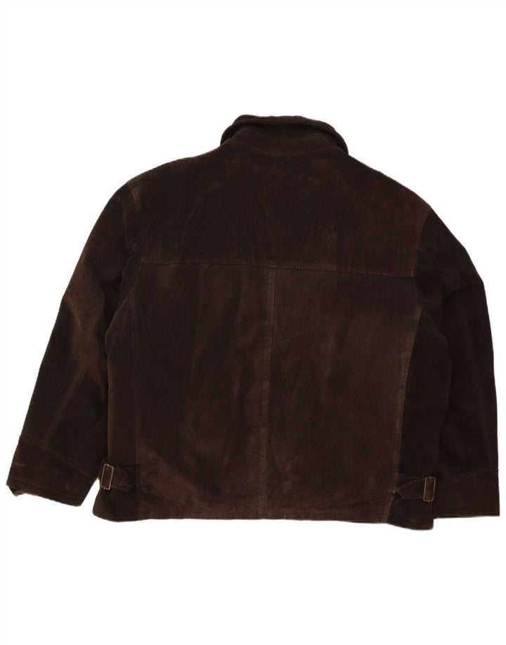 Evolution Herren Wildlederjacke IT 56 3XL Braunes Leder