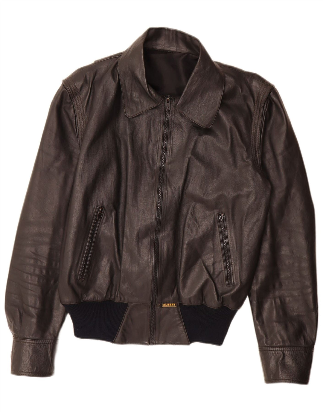 Albert Damen Lederjacke UK 16 Large Braun