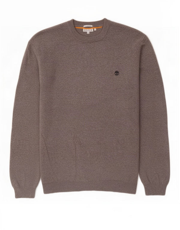 Timberland Herren-Pullover mit Rundhalsausschnitt, 2XL, graue Lammwolle
