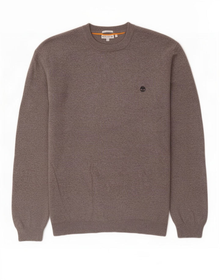 Timberland Herren-Pullover mit Rundhalsausschnitt, 2XL, graue Lammwolle