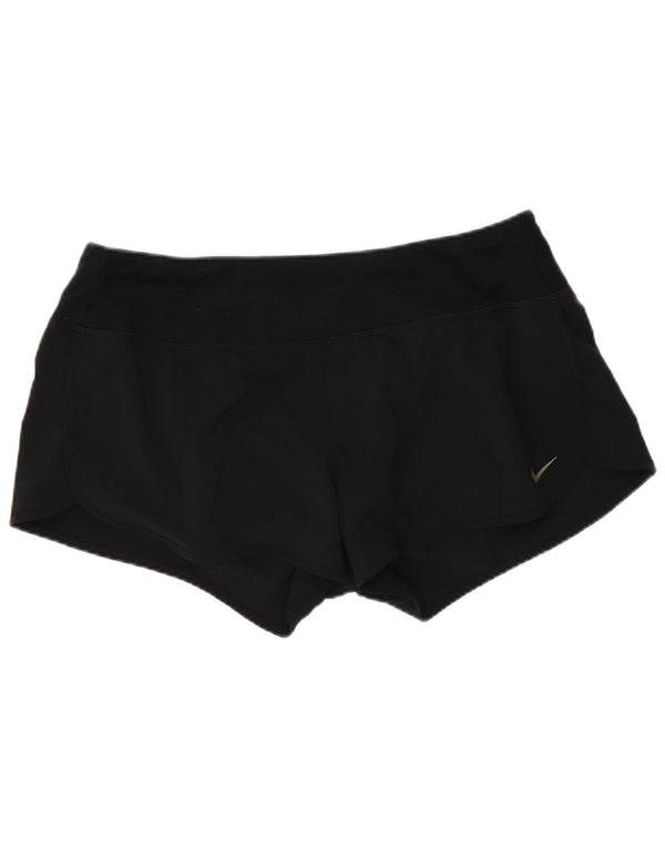 Nike Damen Dri Fit Sport Shorts UK 14 Medium Schwarz Polyester