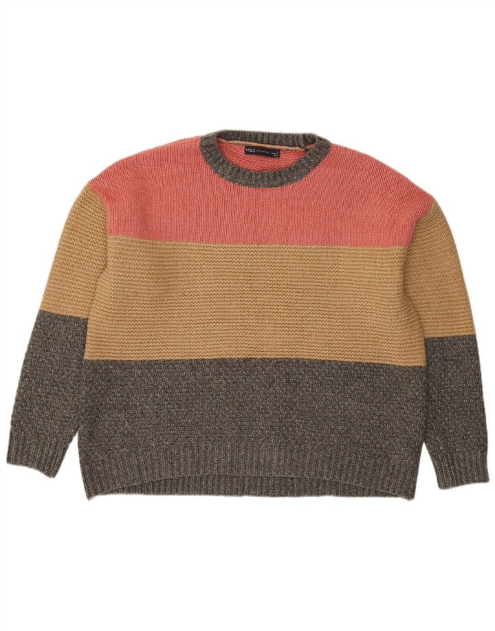 Marks & Spencer Damen-Pullover mit Rundhalsausschnitt, Gr. 40, Größe L, mehrfarbig