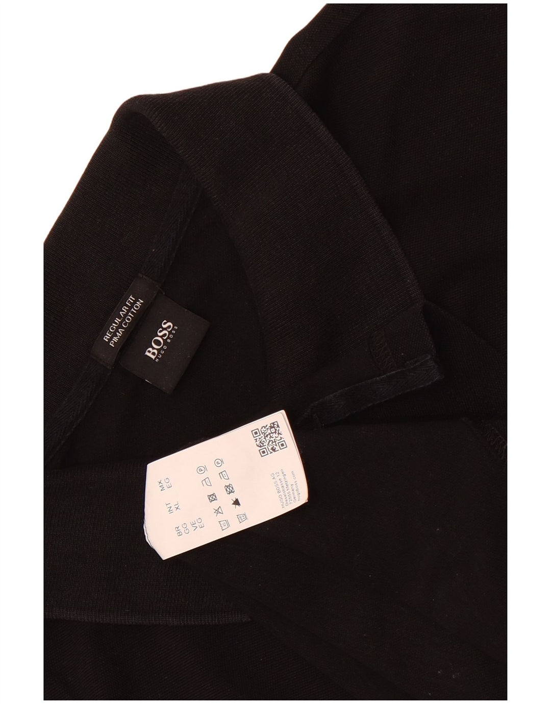 Hugo Boss Herren Regular Fit Poloshirt XL Schwarz Baumwolle