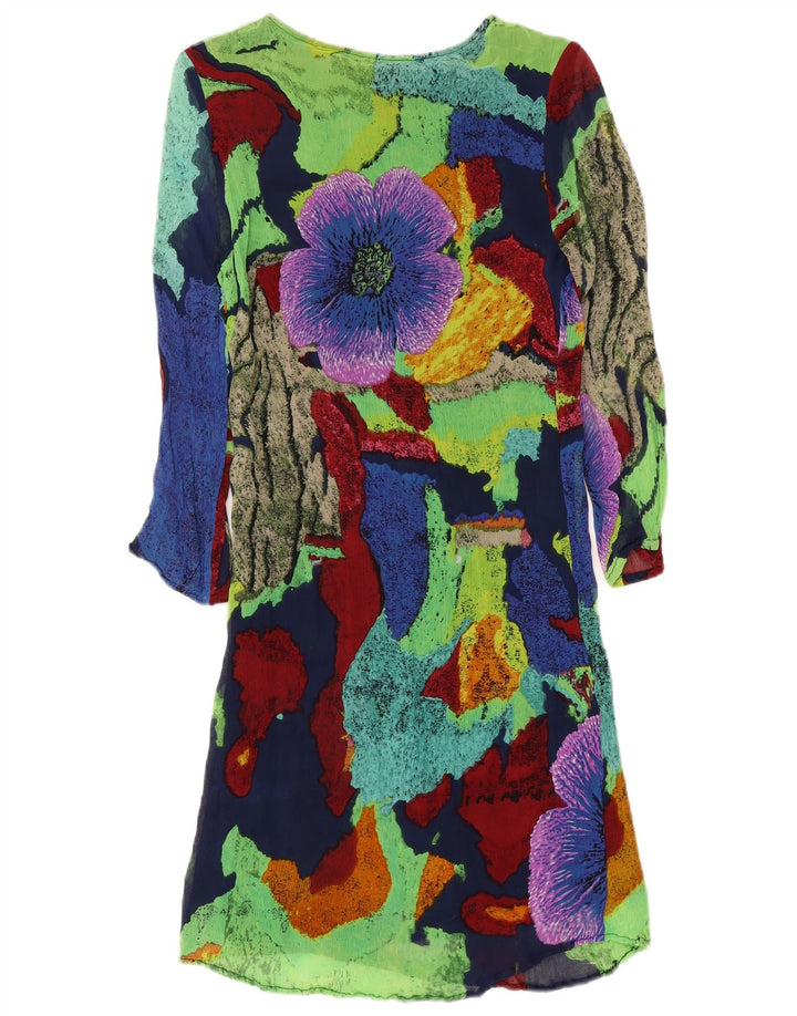 Desigual Damen Kleid in A-Linie mit abstraktem Muster, EU 38, mittelmehrfarbig