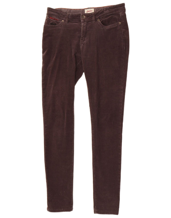 Superdry Damen Super Skinny Cordhose W30 L32 Braune Baumwolle