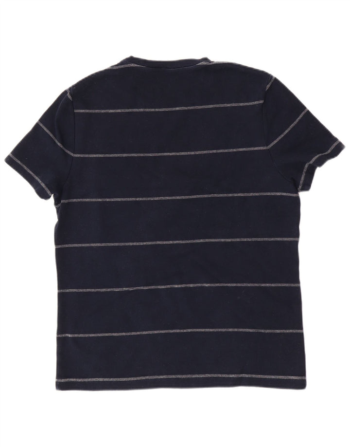 Marks & Spencer Herren-T-Shirt mit normaler Passform, mittleres Marineblau gestreift