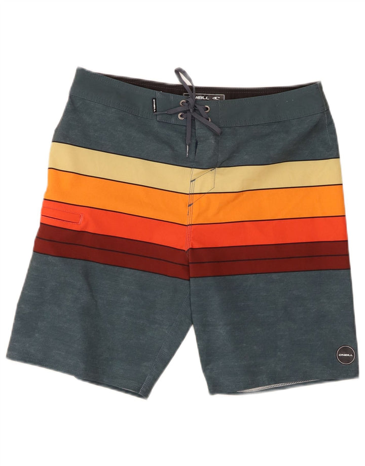 O'Neill Herren-Badeshorts, mittelgroß, mehrfarbig, gestreift, Polyester