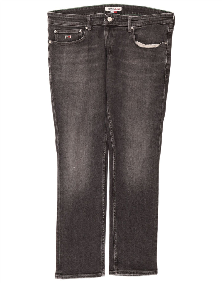 Tommy Hilfiger Herren Slim Jeans W38 L32 Graue Baumwolle