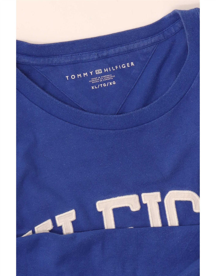 Tommy Hilfiger Herren T-Shirt mit Grafik, XL, Blau