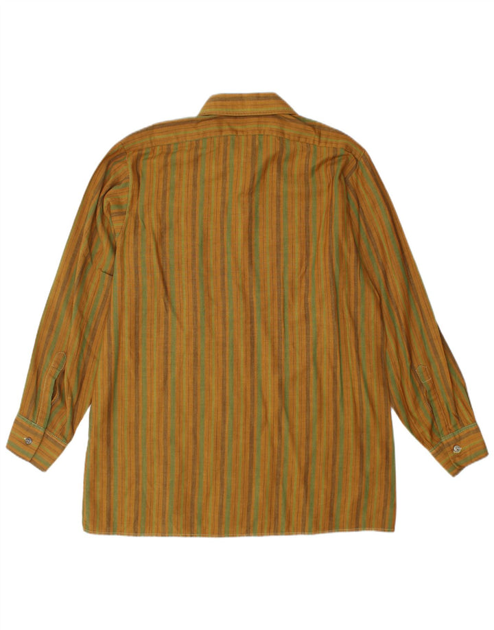 Vintage Herrenhemd Mittelgelb gestreift
