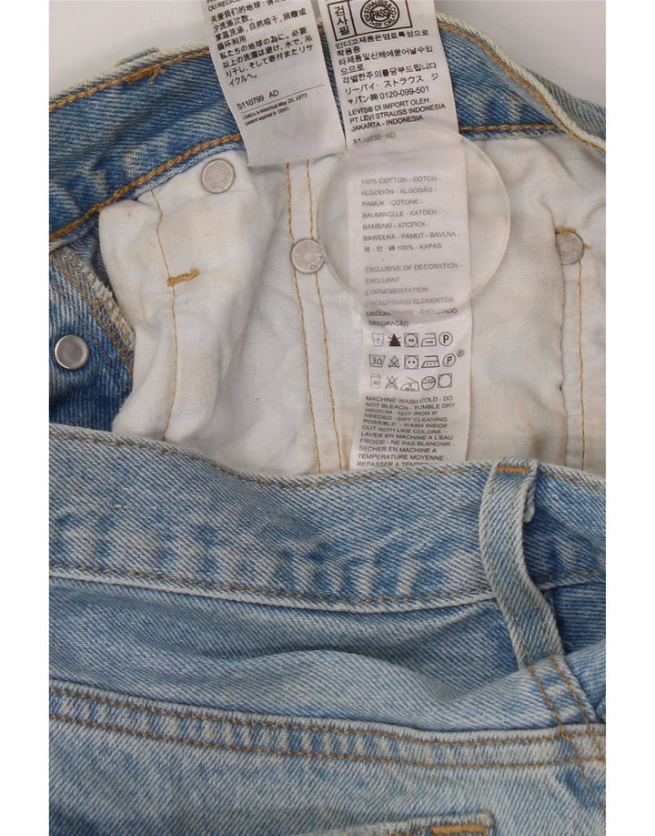Levi's Damen 501 Distressed Denim Shorts W26 Small Blaue Baumwolle
