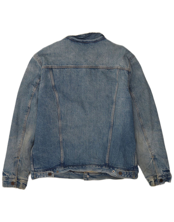 Levi's Herren-Denim-Sherpa-Jacke, UK 40, Größe L, Blau, Colourblock-Baumwolle