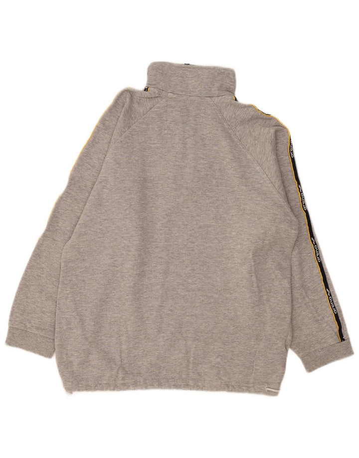 Arena Herren-Sweatshirt mit grafischem Reißverschluss und Rundhalsausschnitt, mittelgrau, Farbblock